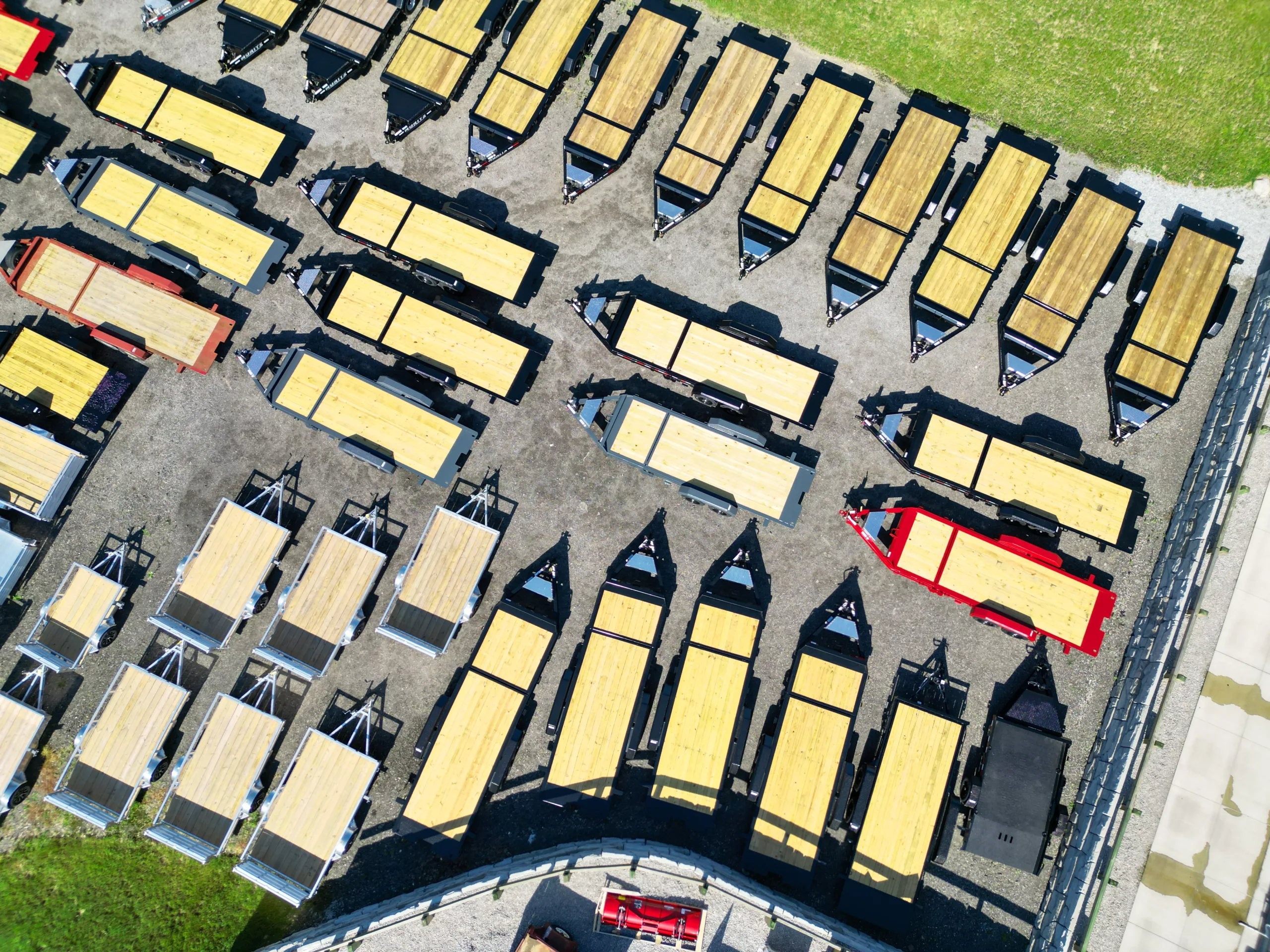Trailers on O'Reilly Equipment lot